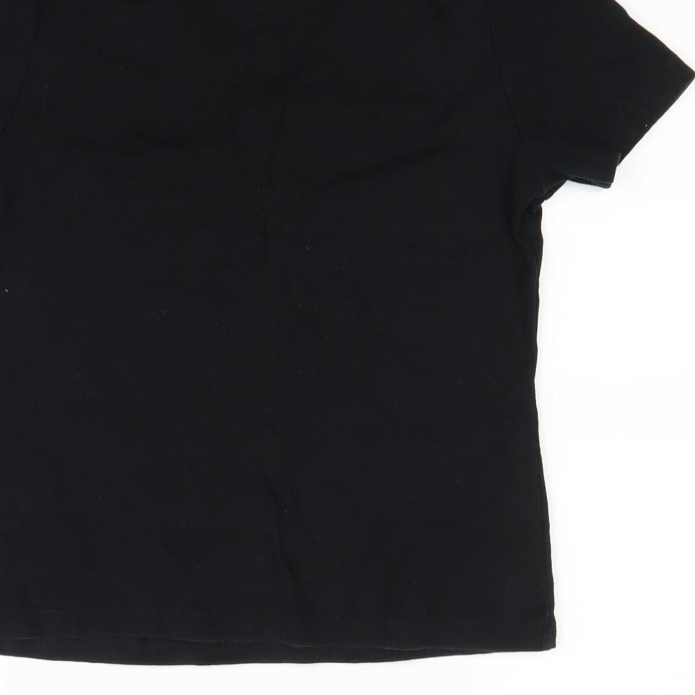 M&S  Womens Black   Basic Polo Size 14