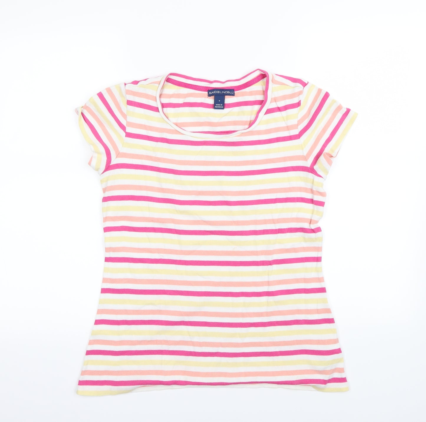 BandolinoBlu Womens Multicoloured Striped  Basic T-Shirt Size M