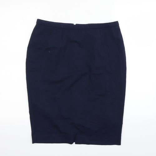 M&S  Womens Blue   A-Line Skirt Size 14