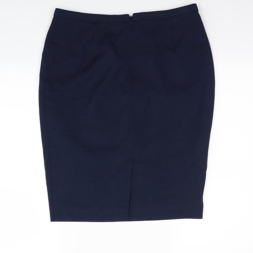 M&S  Womens Blue   A-Line Skirt Size 14