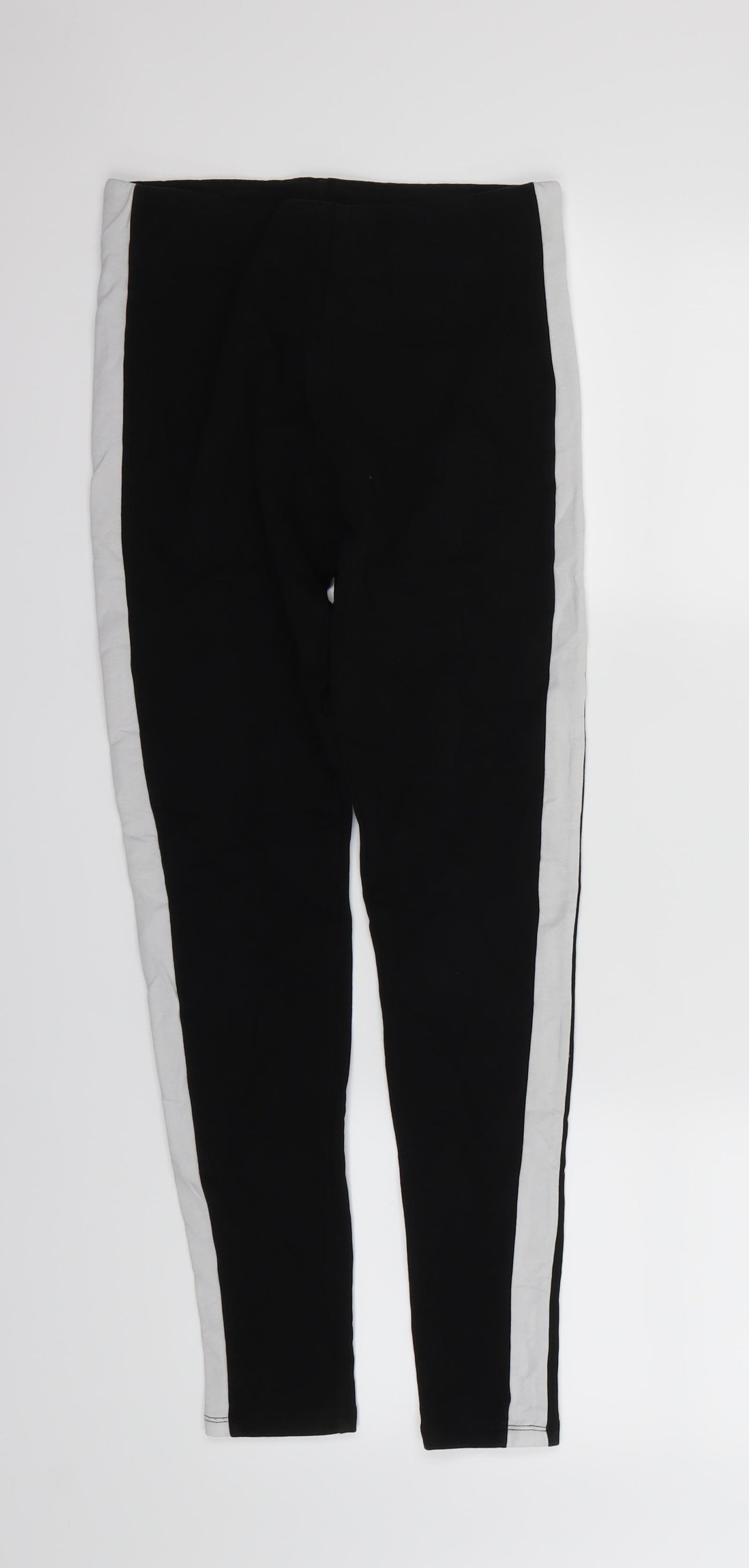 H&M Womens Black Striped  Harem Leggings Size XS L28 in