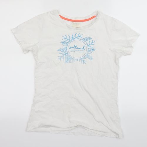 Salt Rock Womens White   Basic T-Shirt Size 12