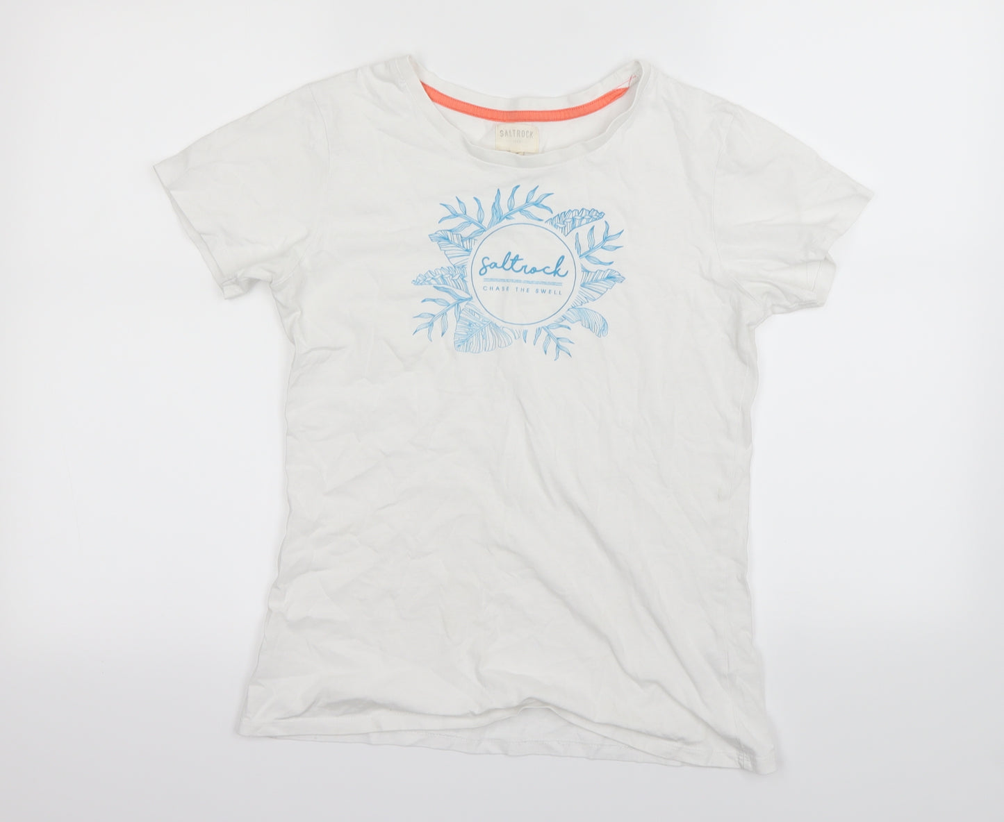 Salt Rock Womens White   Basic T-Shirt Size 12