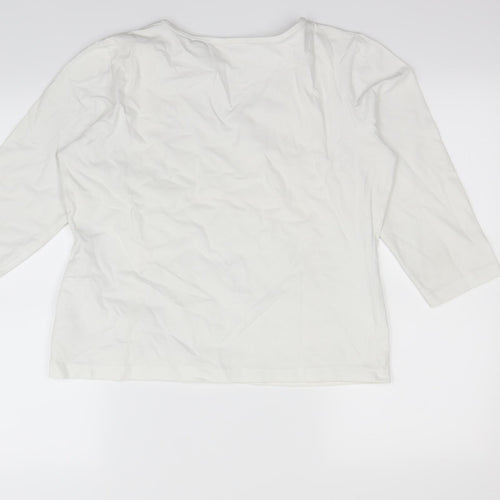 Together Womens White   Basic T-Shirt Size 18