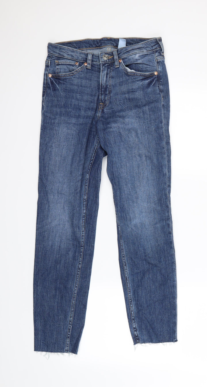 H&M Womens Blue Skinny Jeans Size 6 L27 in