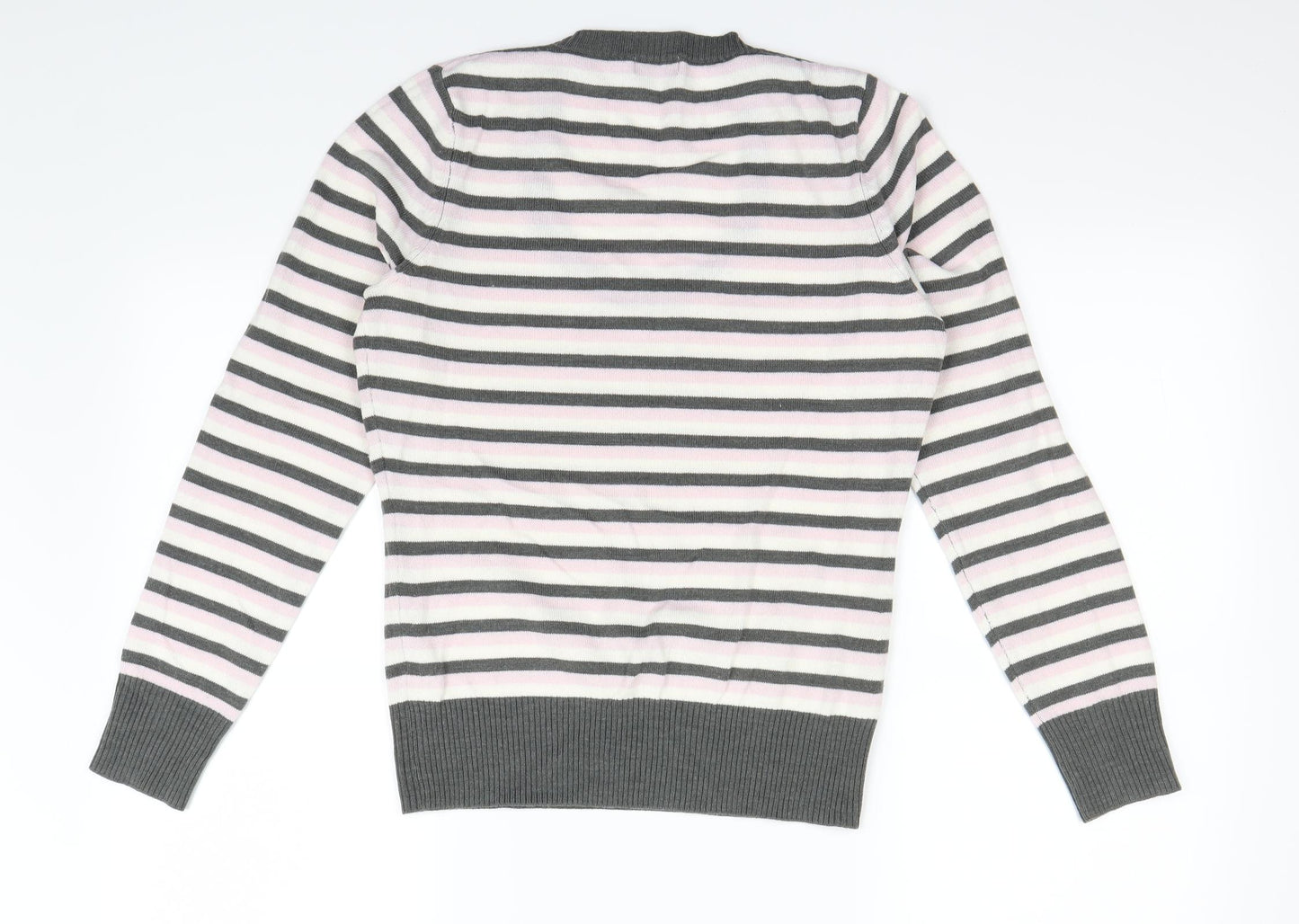 F&F Womens Multicoloured Striped  Pullover Sweatshirt Size 12