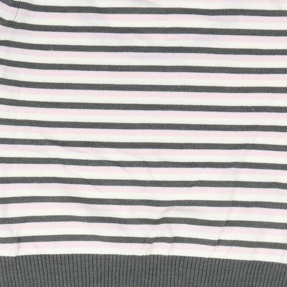F&F Womens Multicoloured Striped  Pullover Sweatshirt Size 12