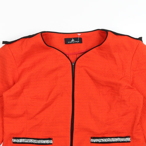 One Step Womens Red   Cardigan Jumper Size 10