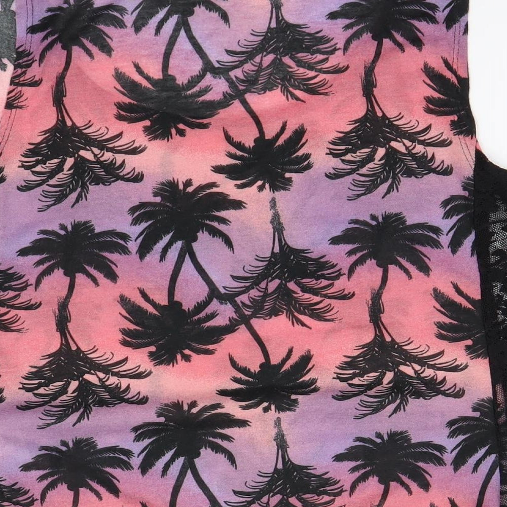 Atmosphere Womens Black Floral  Basic Tank Size 14