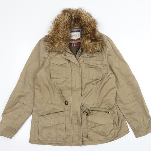 Indigo Womens Beige   Overcoat Coat Size 8