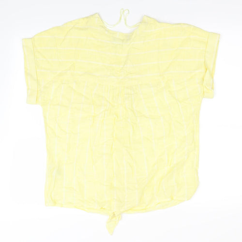 Peacocks Womens Yellow   Basic Button-Up Size 10