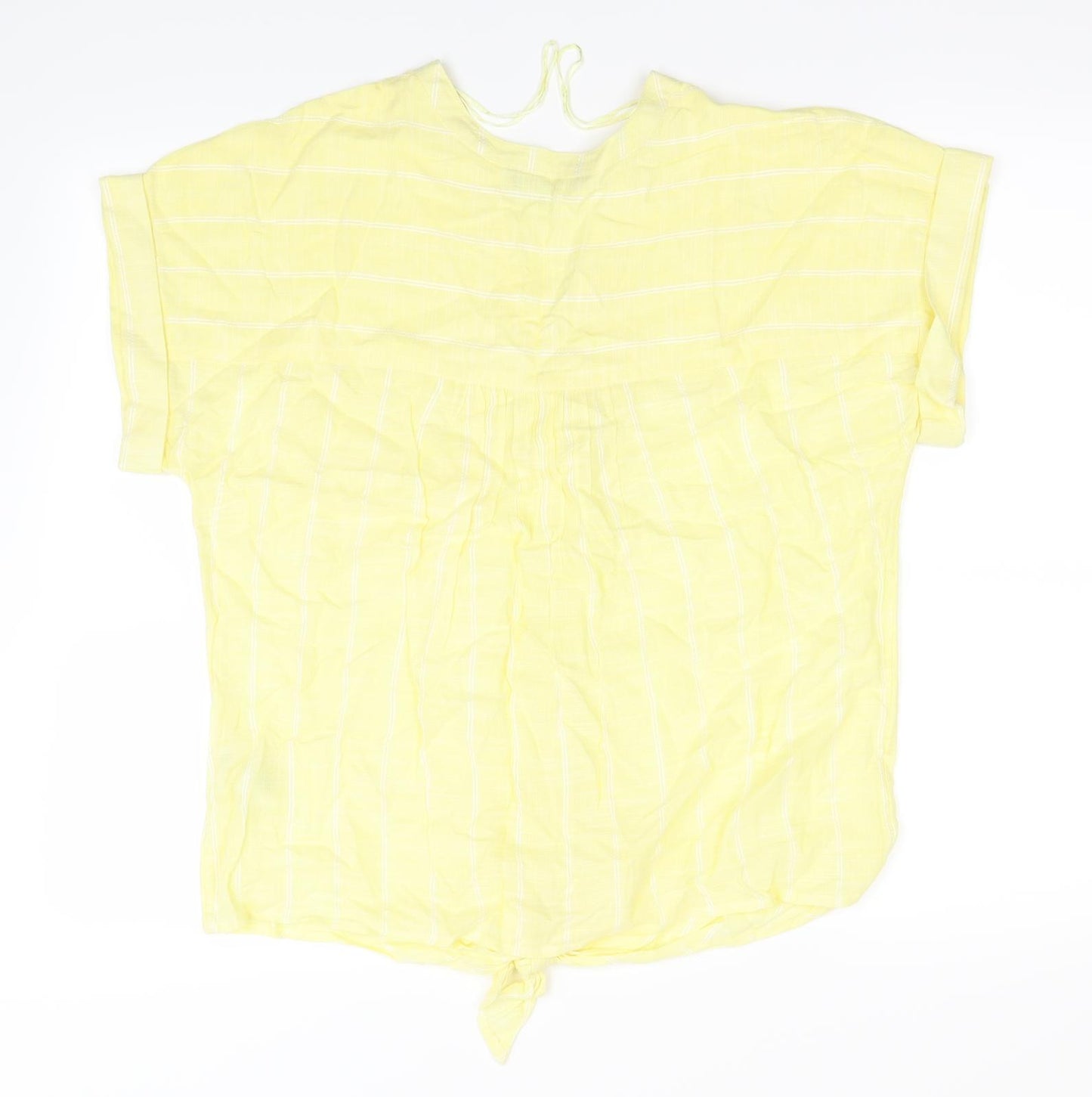 Peacocks Womens Yellow   Basic Button-Up Size 10