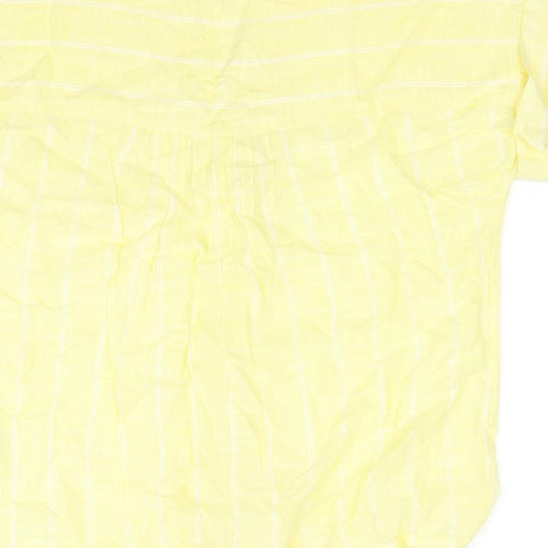 Peacocks Womens Yellow   Basic Button-Up Size 10