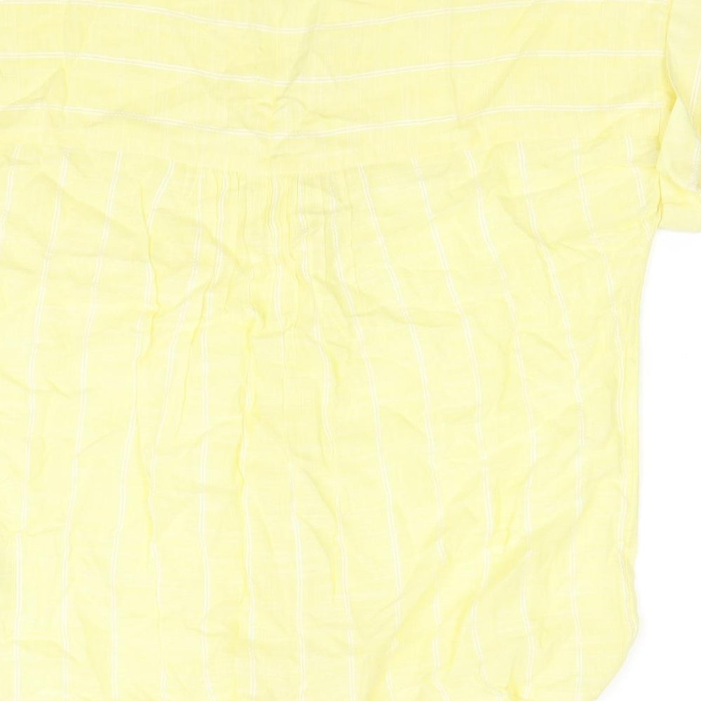 Peacocks Womens Yellow   Basic Button-Up Size 10