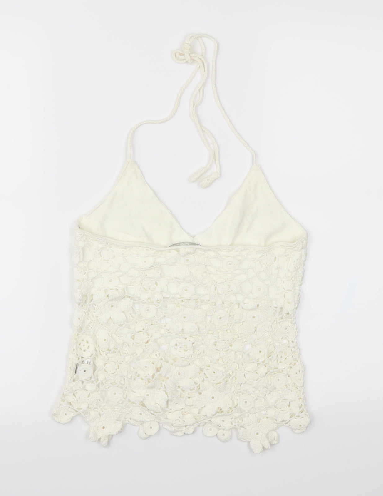 Jane Norman Womens Ivory  Crochet Basic Blouse Size 10