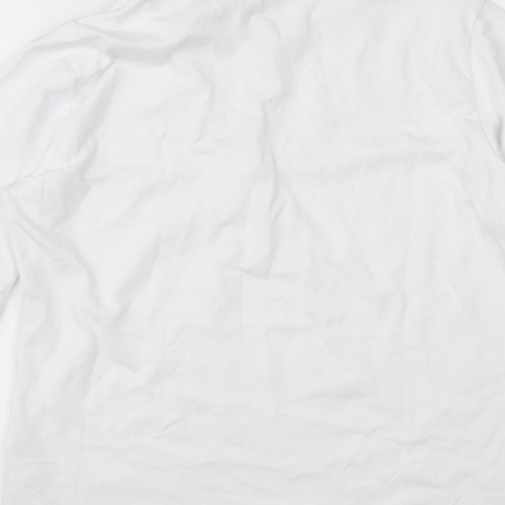 Uni Qlo Womens White  Jersey Basic Polo Size S