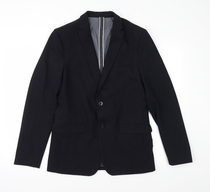 Zara Mens Blue Jacket Suit Jacket Size 40