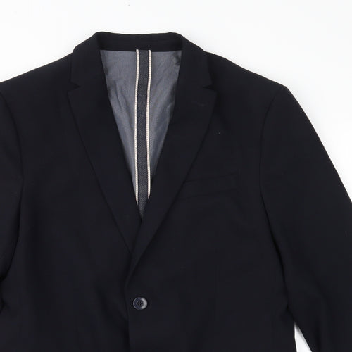 Zara Mens Blue   Jacket Suit Jacket Size 40