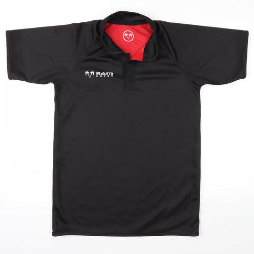 RAM Mens Black Striped   Polo Size S