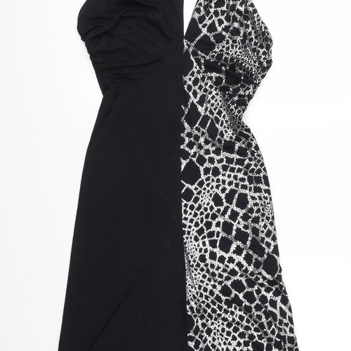 Anne Tyrrell Womens Black Animal Print  Fit & Flare  Size 12