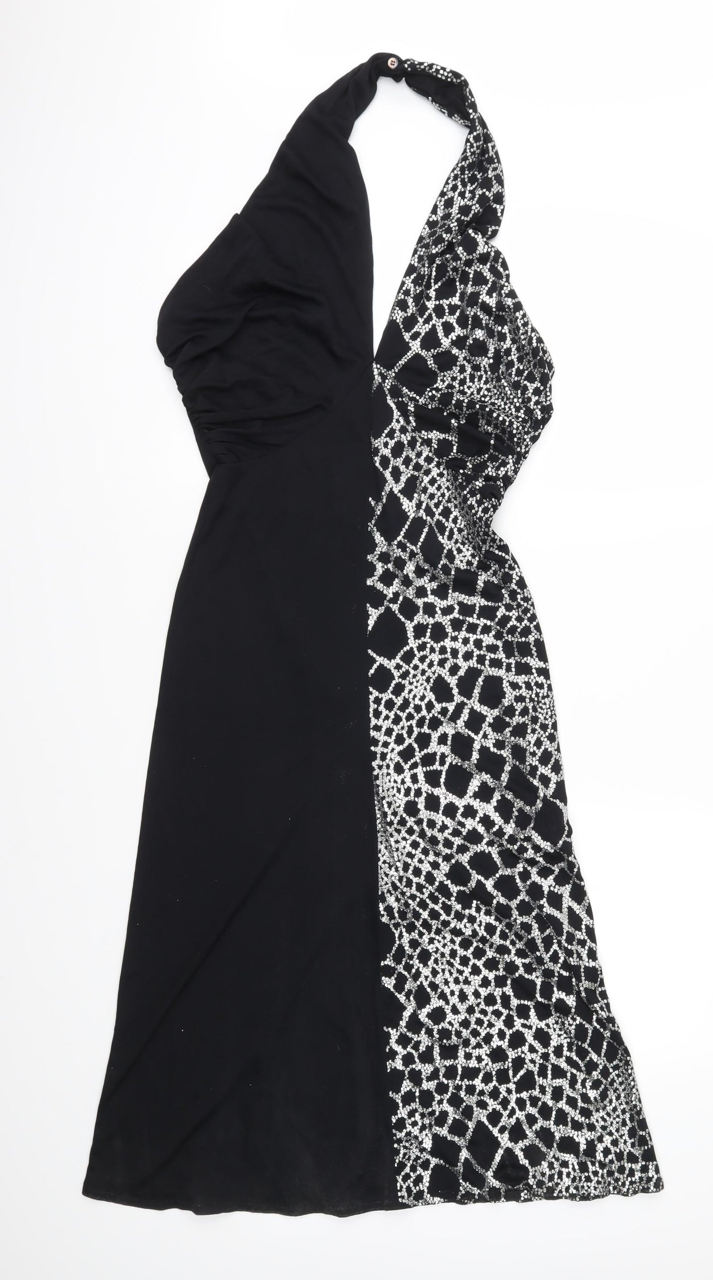 Anne Tyrrell Womens Black Animal Print  Fit & Flare  Size 12