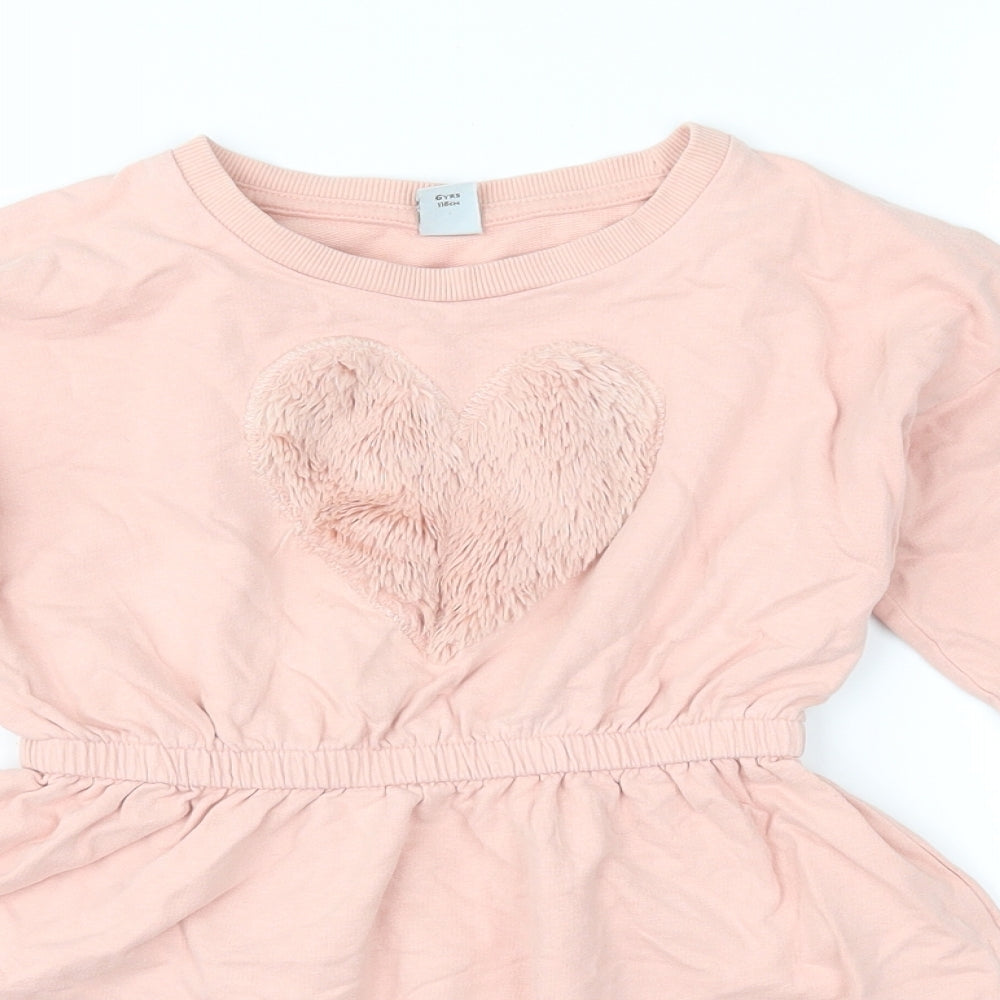 TU Girls Pink  Jersey Fit & Flare  Size 6 Years