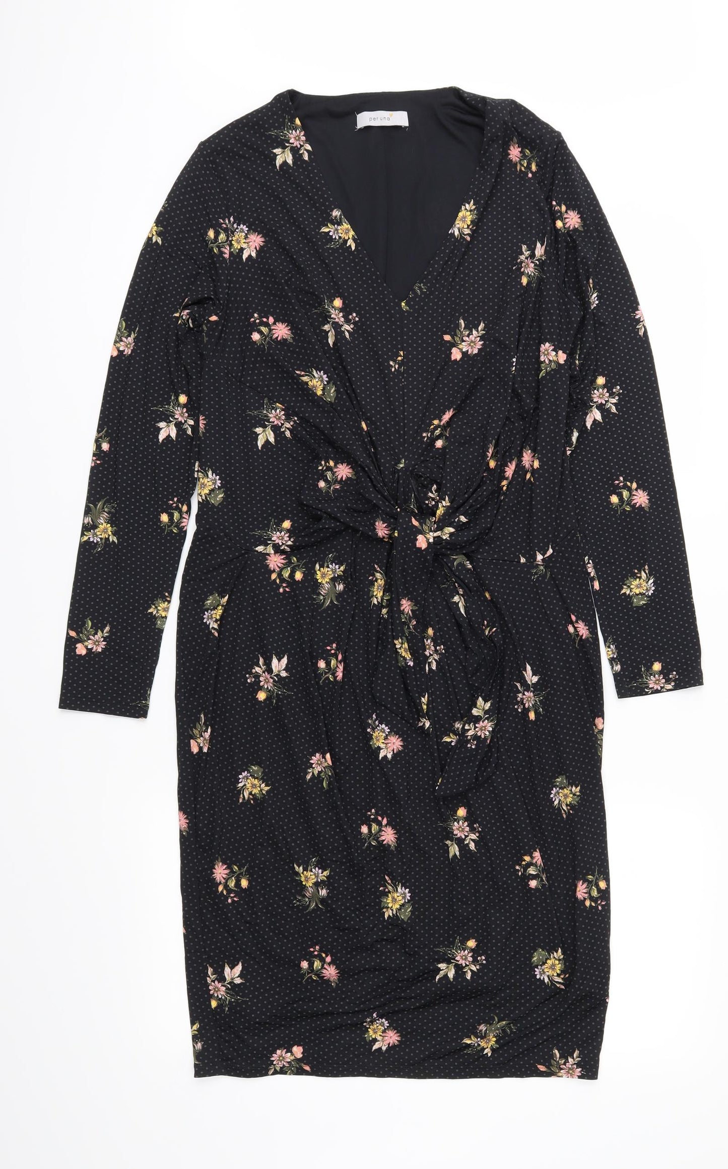 Per Una Womens Black Floral  Shift  Size 12