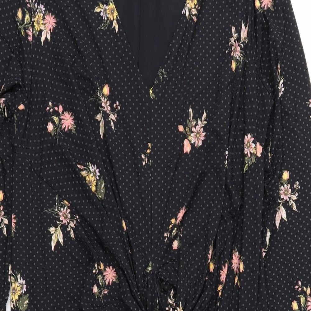 Per Una Womens Black Floral  Shift  Size 12