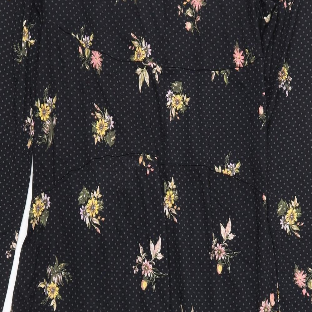 Per Una Womens Black Floral  Shift  Size 12