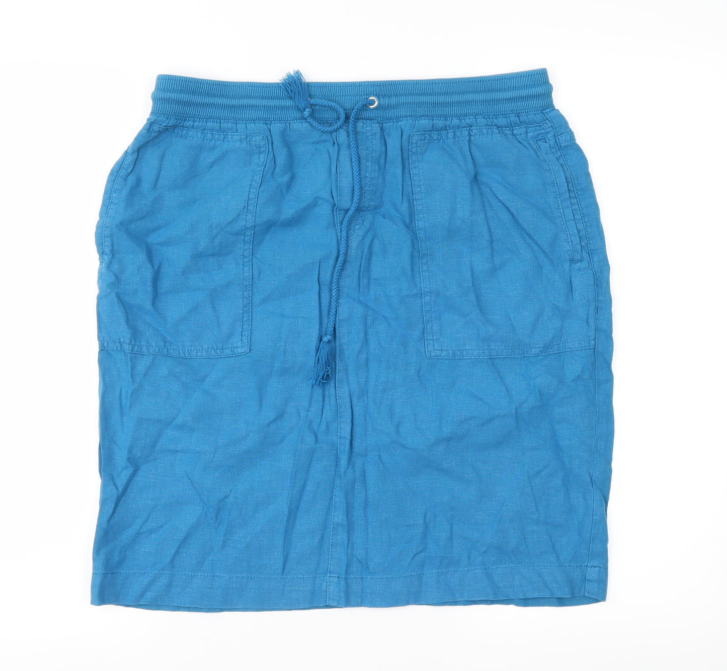 Marks and Spencer Womens Blue   Straight & Pencil Skirt Size 12