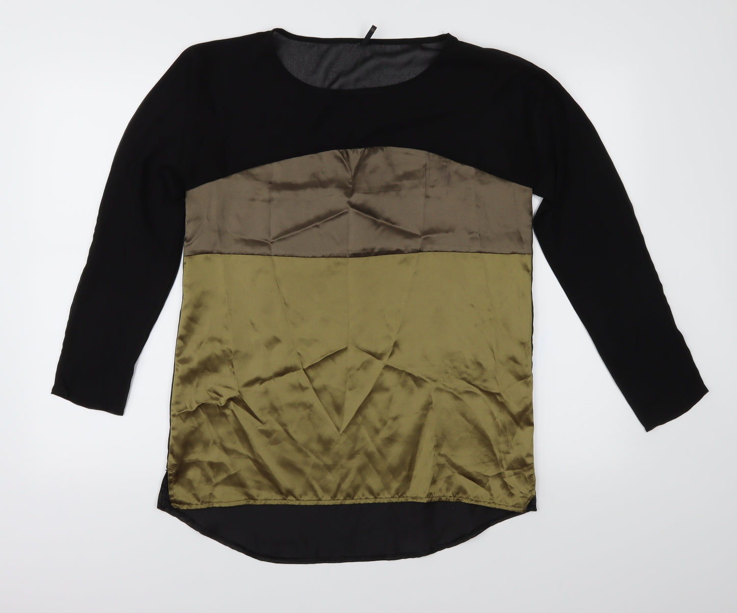Soyaconcept Womens Gold Colourblock  Basic Blouse Size S