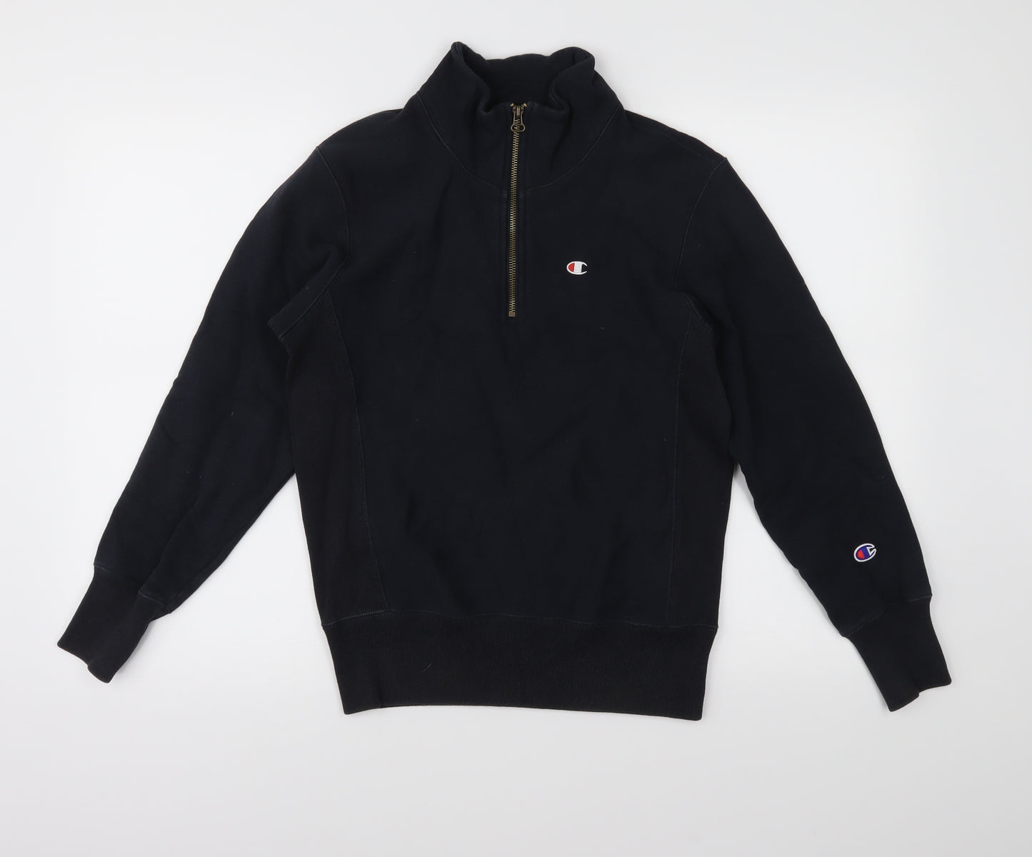 Champion Womens Blue  Jersey Full Zip Sweatshirt Size S