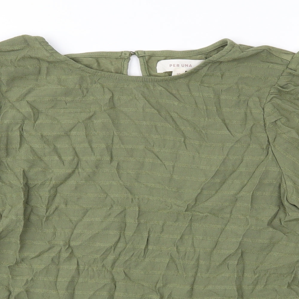Marks and Spencer Womens Green   Basic Blouse Size 10
