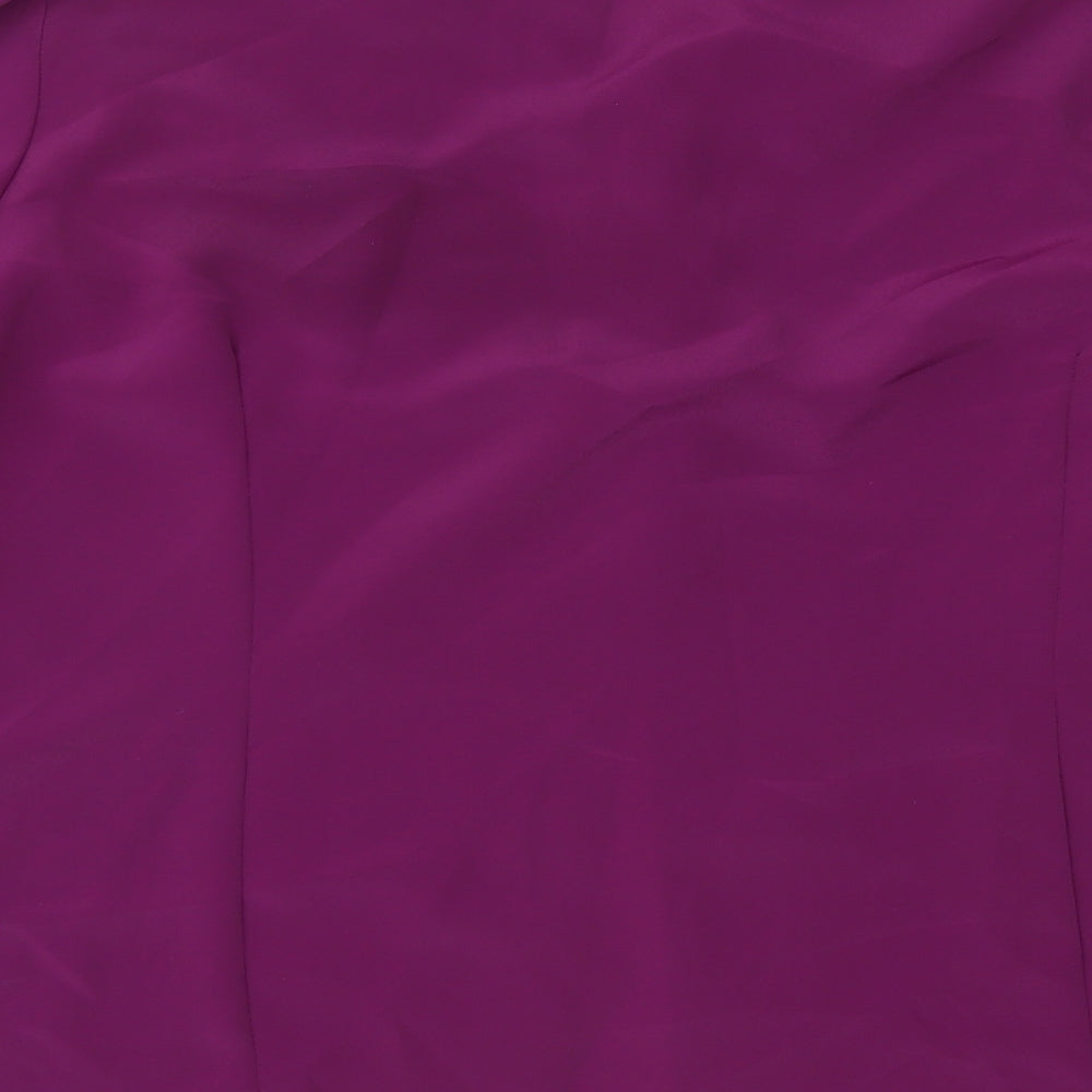 Anne Morella Womens Purple   Basic Blouse Size 16