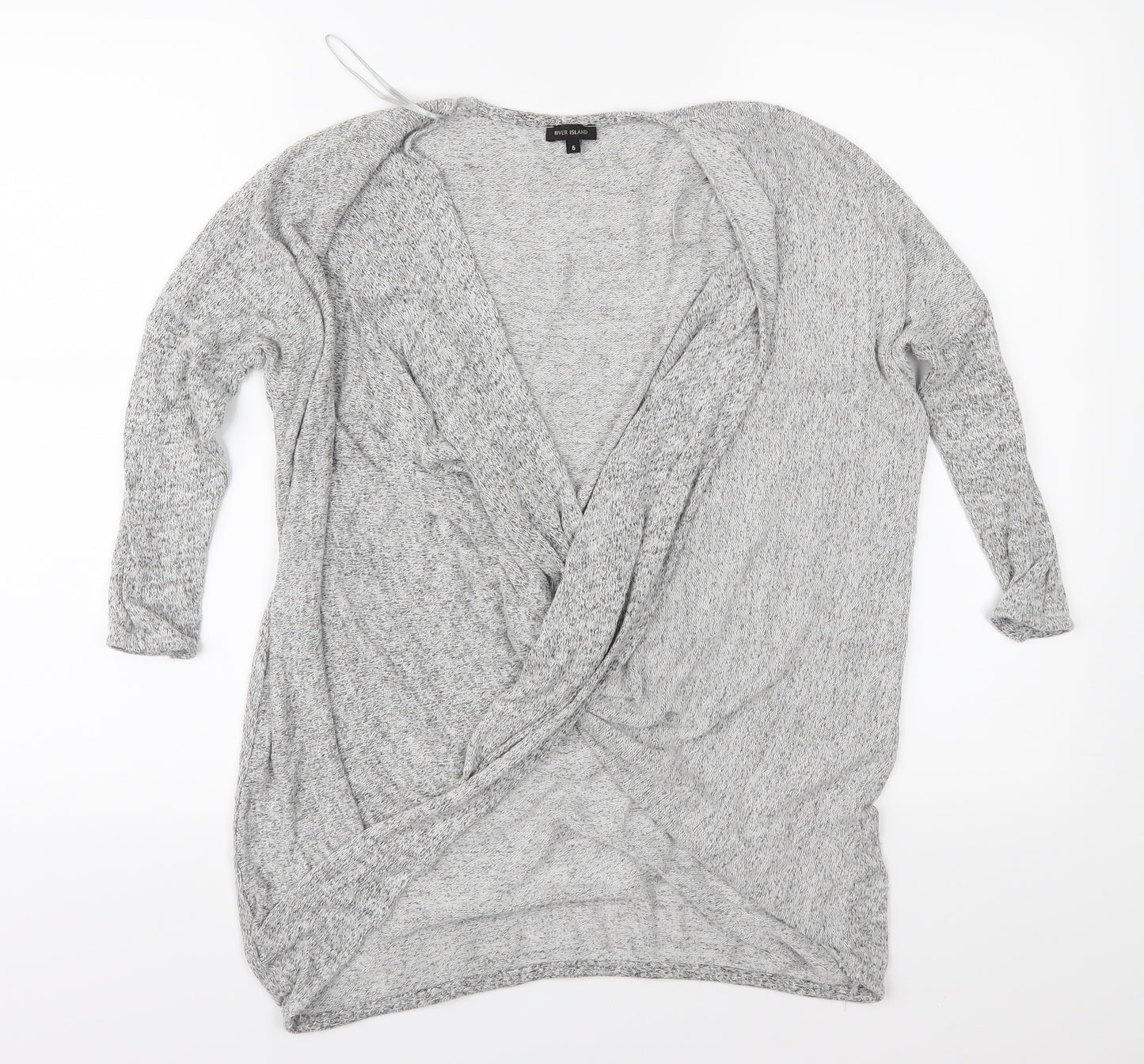 River Island Womens Grey  Knit Pullover Jumper Size 6