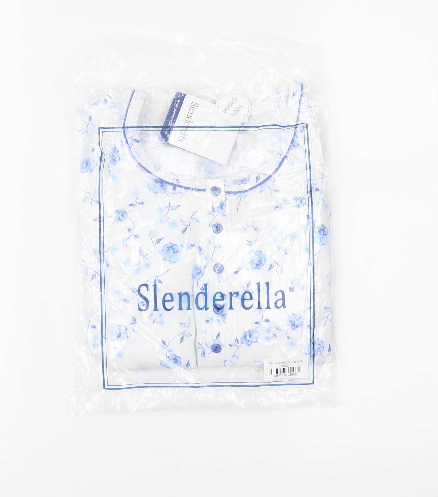 Slenderella Womens White Floral Jersey  Dress Size 20
