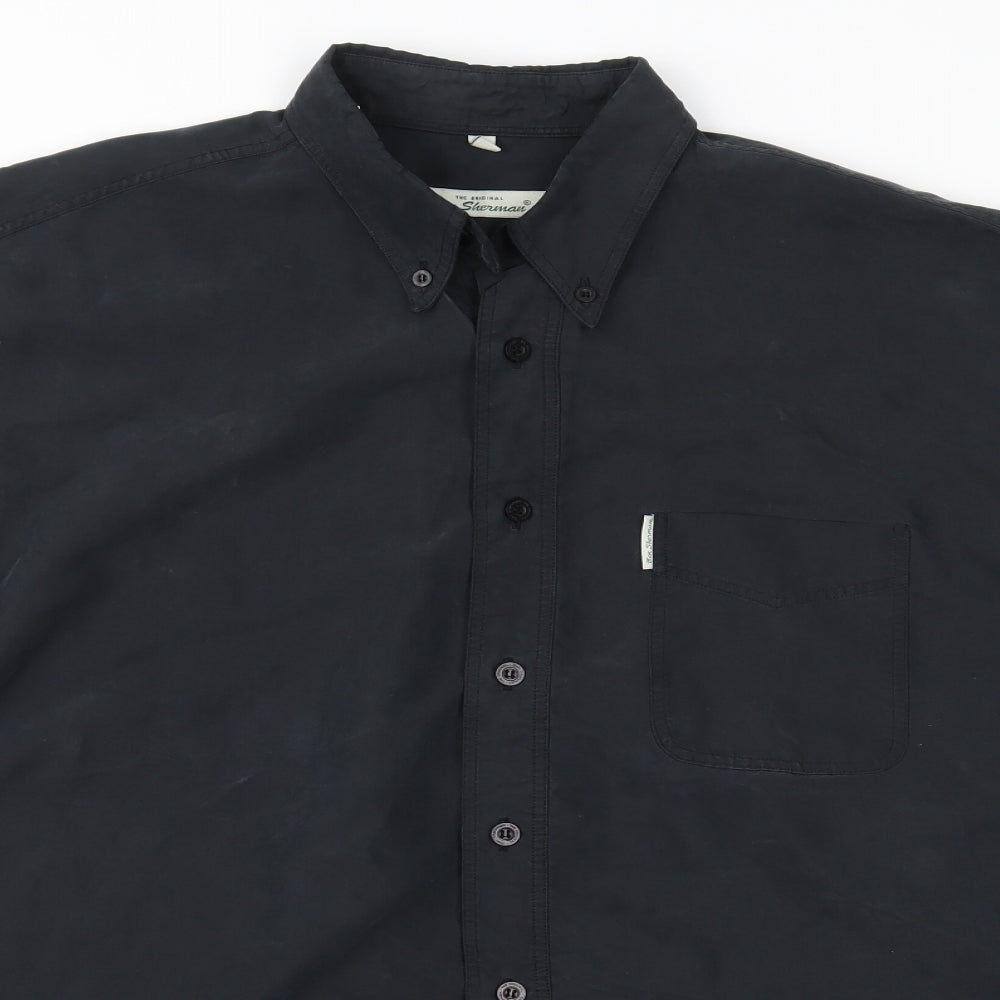 Ben Sherman Mens Black    Button-Up Size L
