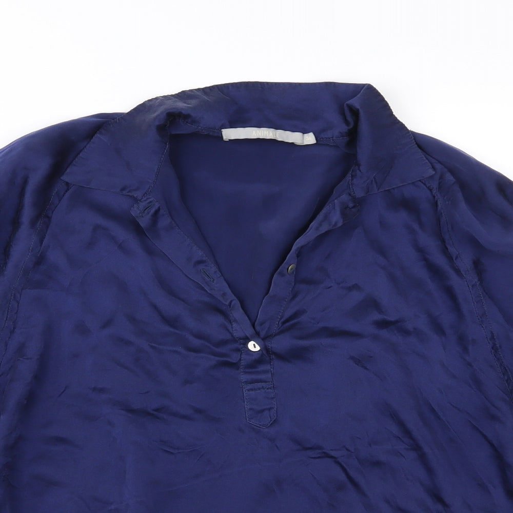 Animale Womens Blue   Basic Blouse Size 10