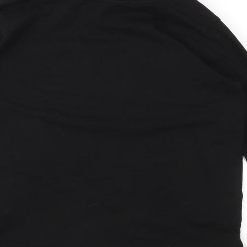 Preworn Girls Black  Jersey Basic T-Shirt Size 13-14 Years
