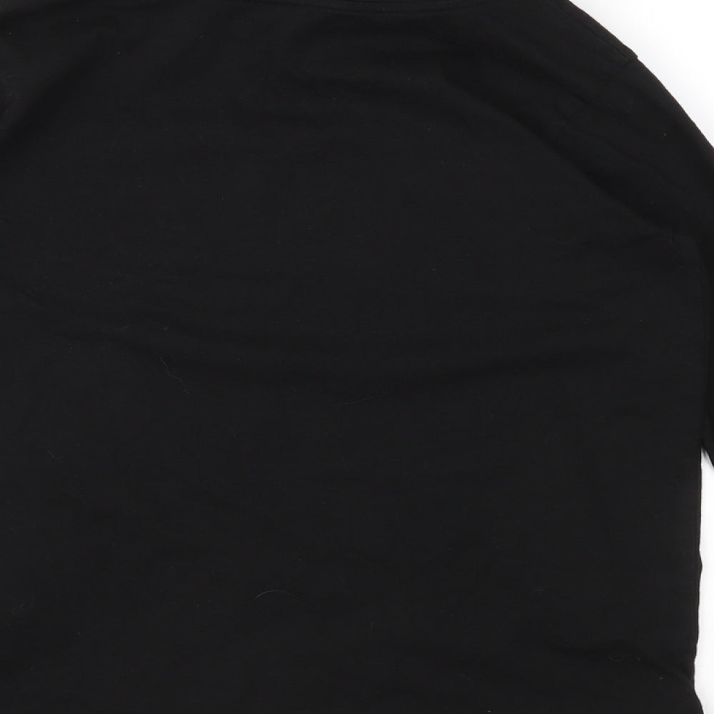 Preworn Girls Black  Jersey Basic T-Shirt Size 13-14 Years