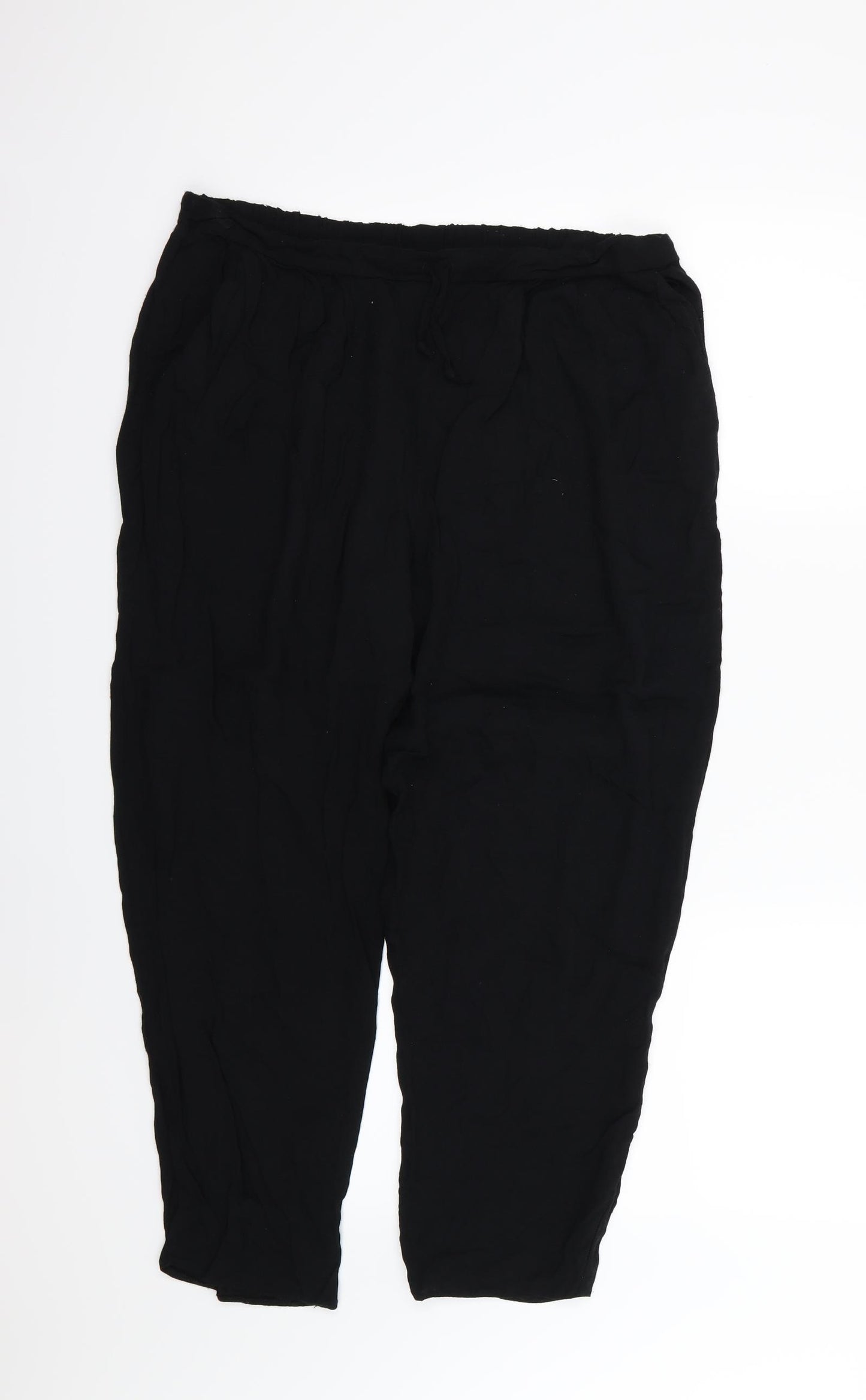 Bonmarché Womens Black   Cropped Trousers Size 18 L25 in
