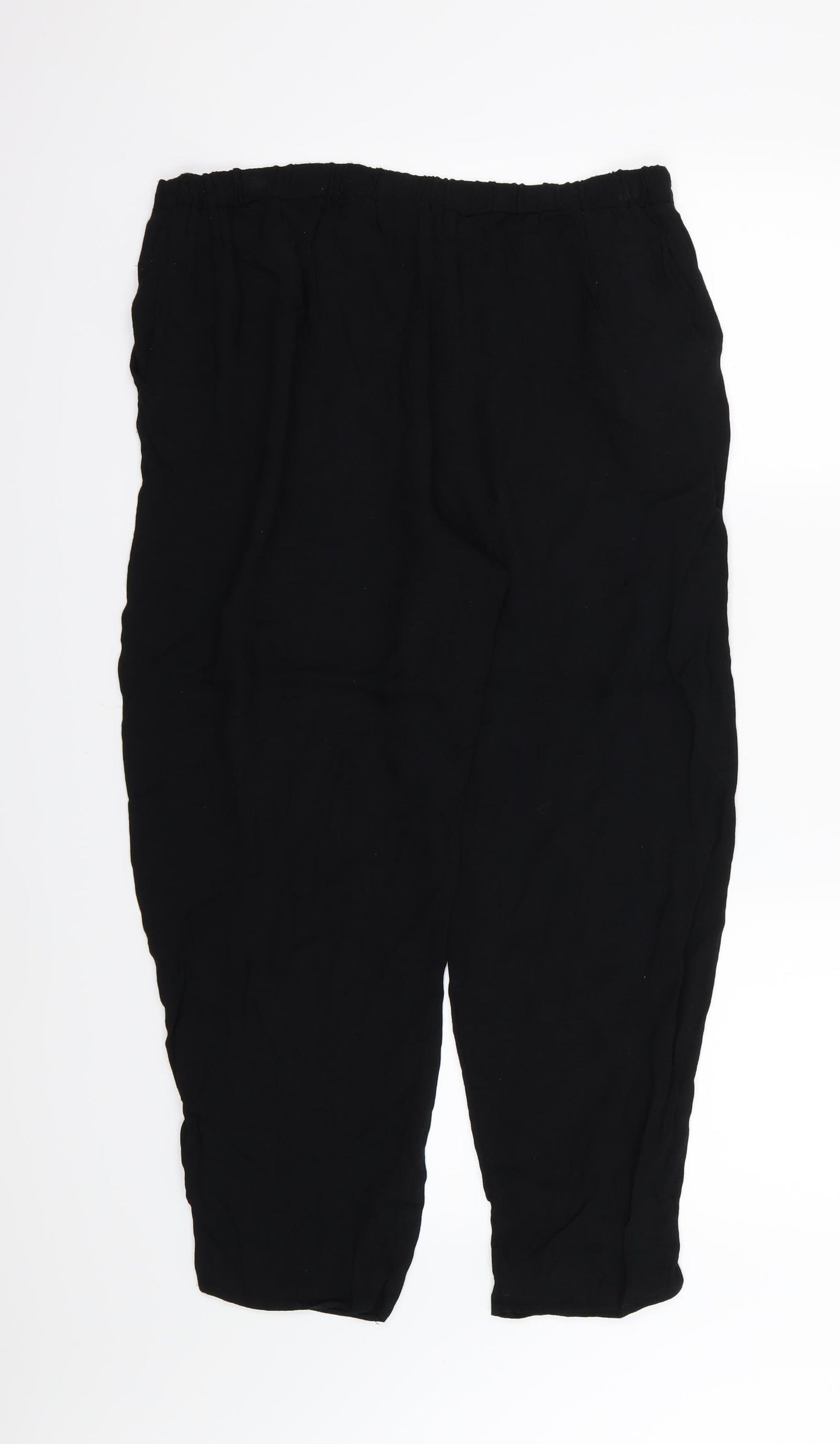Bonmarché Womens Black   Cropped Trousers Size 18 L25 in