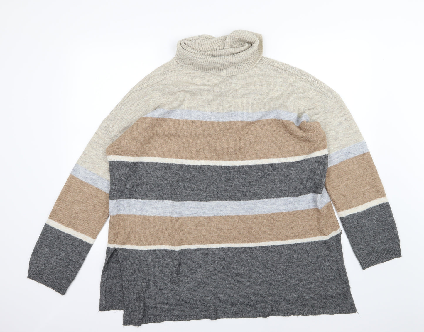 George Womens Multicoloured Striped Knit Pullover Jumper Size 18