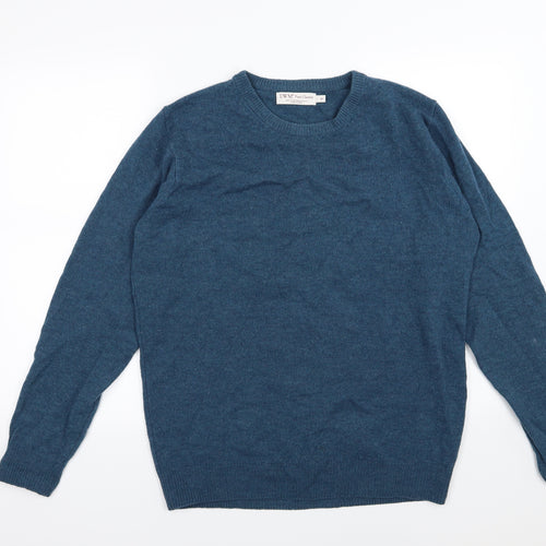 EWM Mens Blue  Knit Pullover Jumper Size M