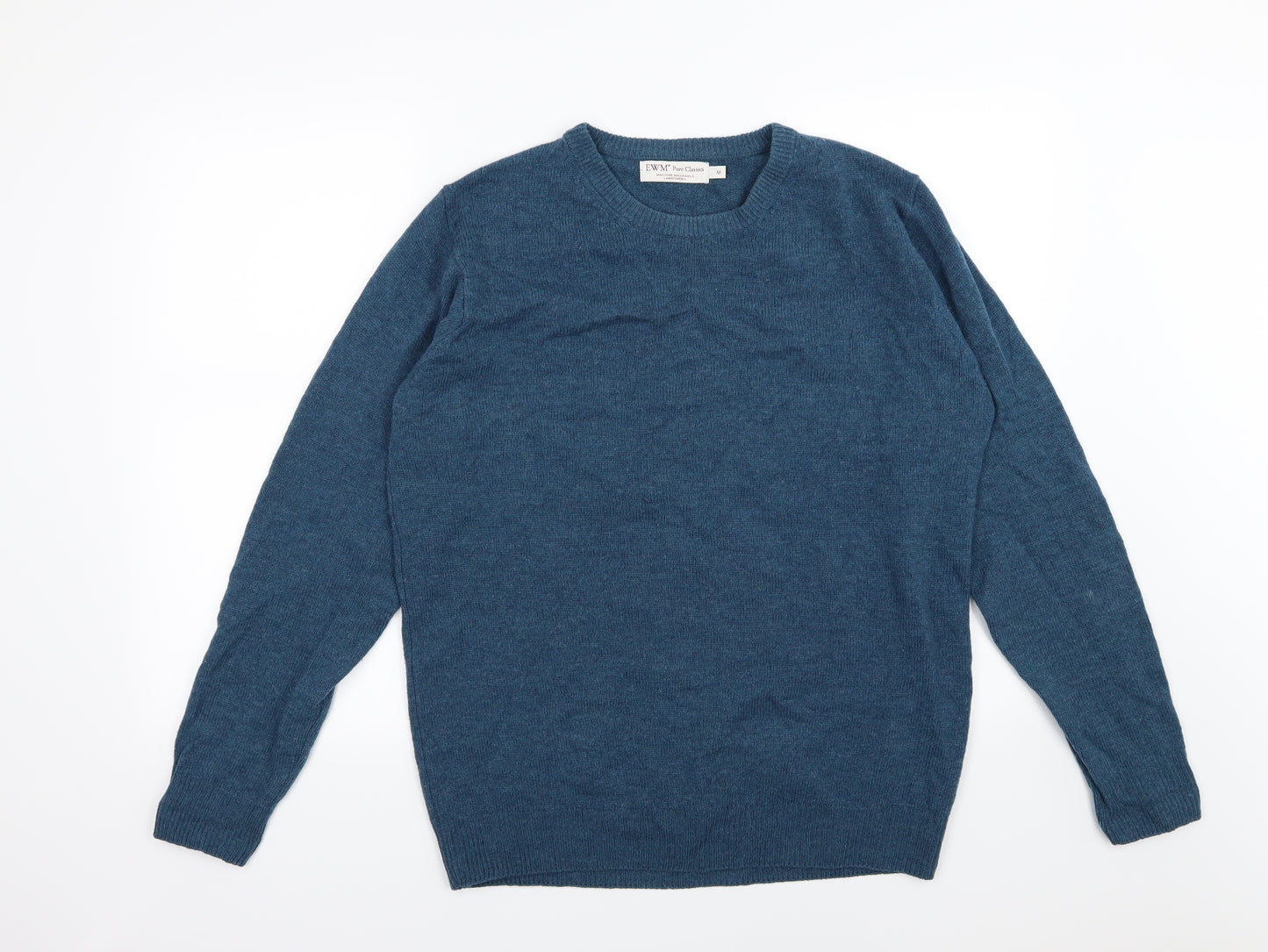 EWM Mens Blue  Knit Pullover Jumper Size M