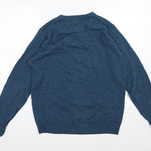 EWM Mens Blue  Knit Pullover Jumper Size M