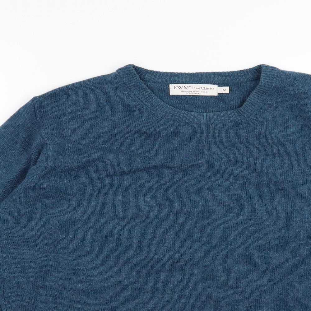 EWM Mens Blue  Knit Pullover Jumper Size M