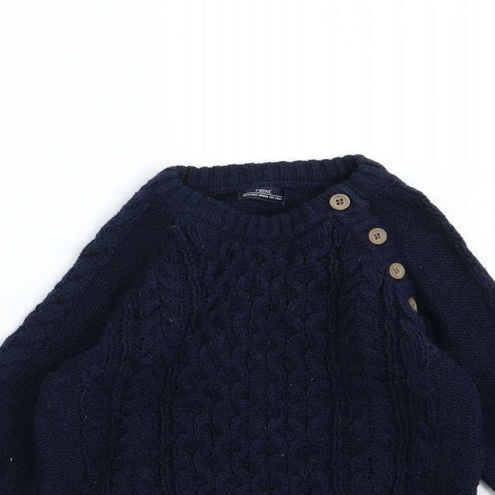 NEXT Boys Blue  Knit Pullover Jumper Size 2-3 Years