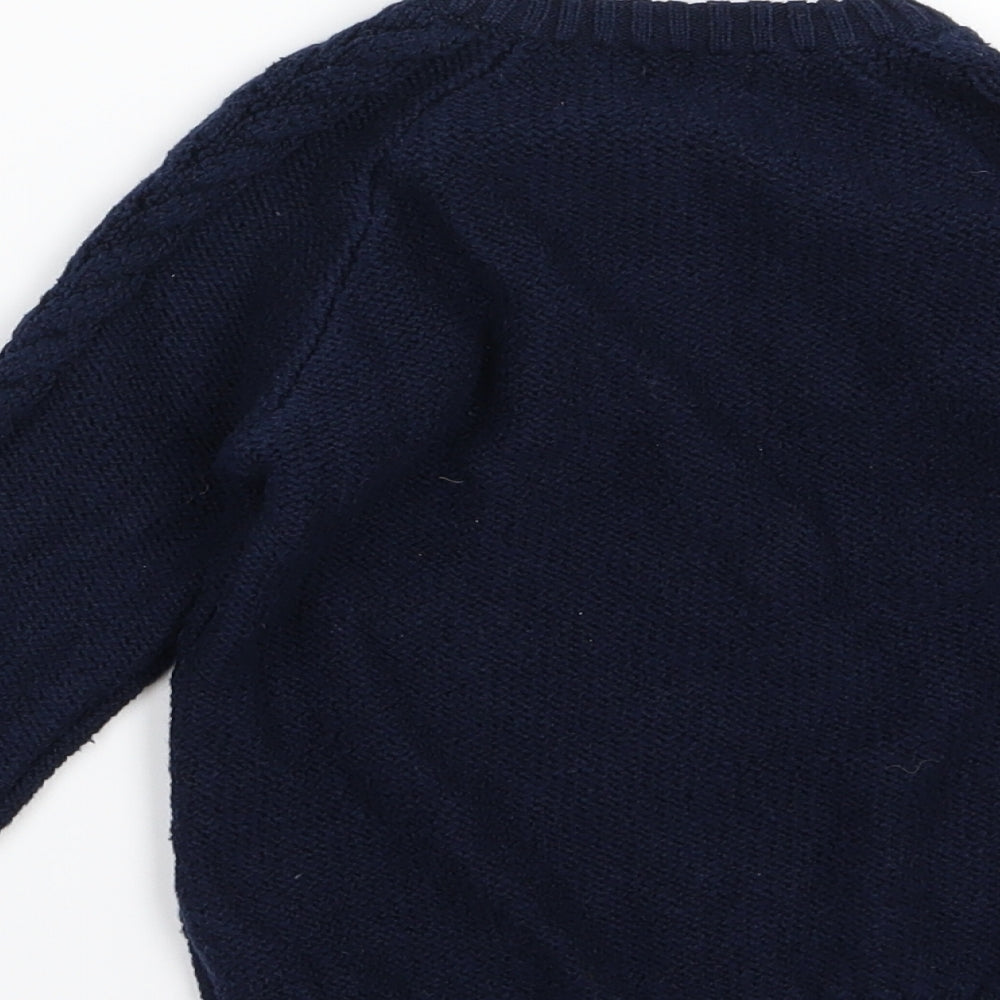 NEXT Boys Blue  Knit Pullover Jumper Size 2-3 Years