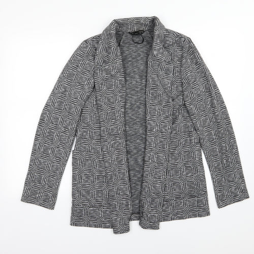 Dorothy Perkins Womens Grey Striped  Jacket Blazer Size 10